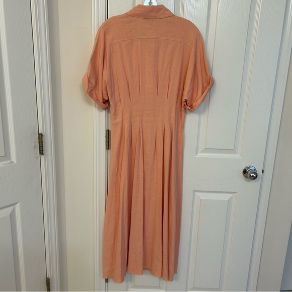 Veronica Beard Adavi Linen Blend Shirtdress in - Picture 6 of 9